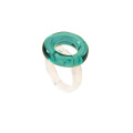 Shangjie oem anillos ins fashion простые акриловые кольца ювелирные ювелирные украшения женщины прозрачный круг круглый кольцо цветочное кольцо